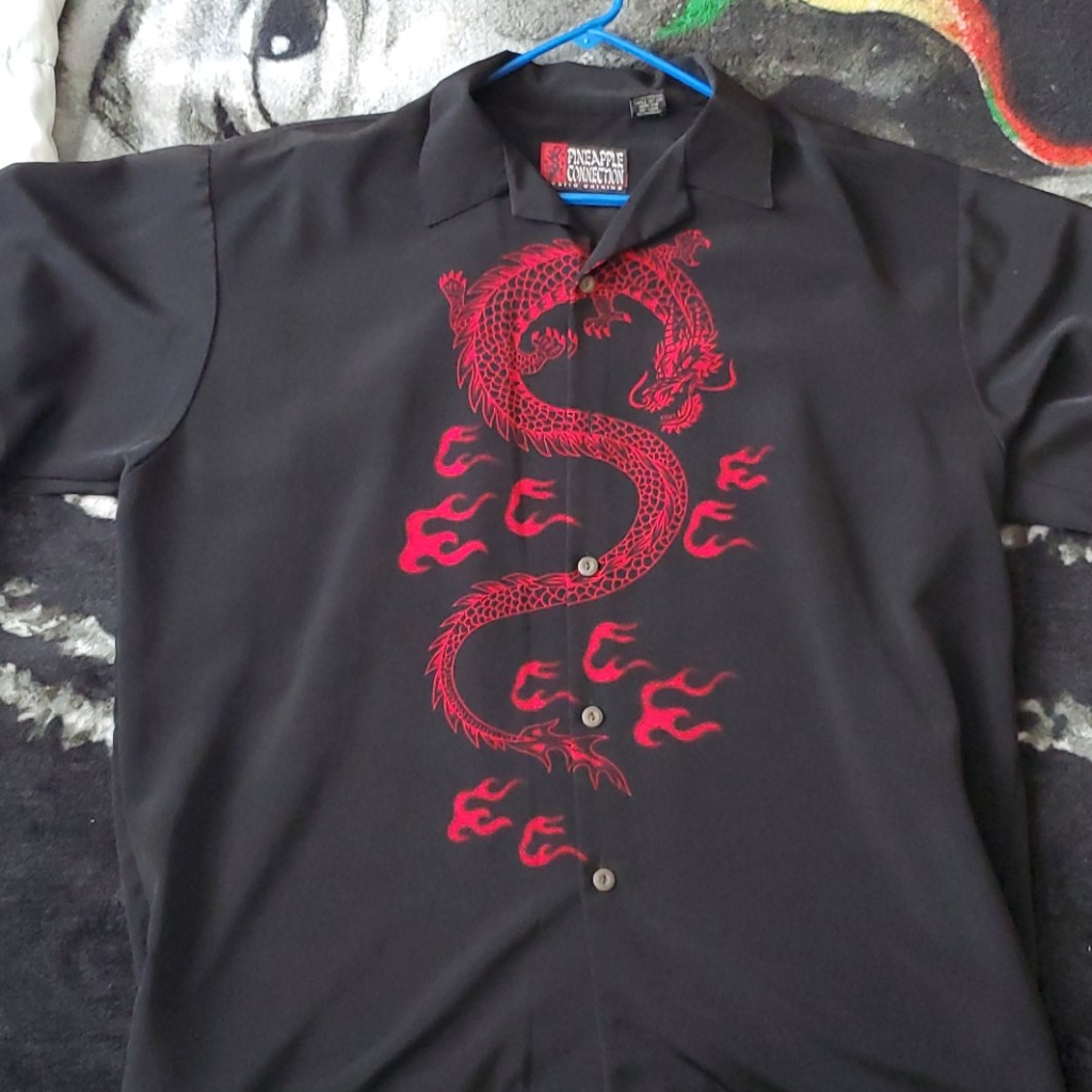 Red Dragon Button Down